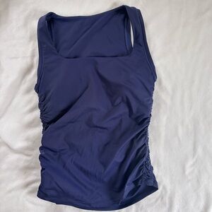 Navy Blue Women's Padded Workout Top